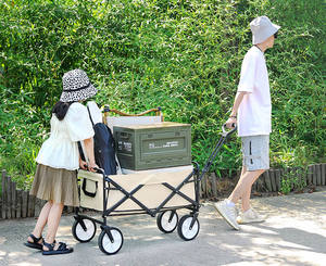 Carrito de Camping Plegable Personalizado Todoterreno de 150L, Carrito de Jardín Plegable Ajustable para Exteriores, Carrito de Picnic Plegable para Playa - Product Image 6