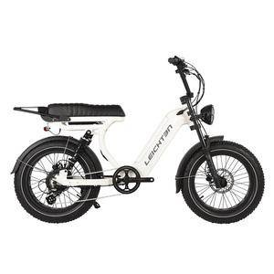 Bicicleta Eléctrica con Llantas Gruesas LEICHTEN 750W 48V, Aluminio Electrónico, 7 Velocidades, Suspensión Completa, Diseño Vintage TDN32Z, 7 Velocidades - Product Image 1