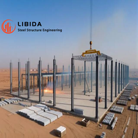 Grande structure métallique moderne résistante au vent, entrepôt préfabriqué en acier robuste