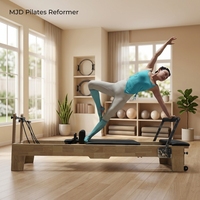 MJD Hochwertiger Eichenholz Pilates Reformer, Verstellbares Pilates Core-Bett für Pilates-Übungen