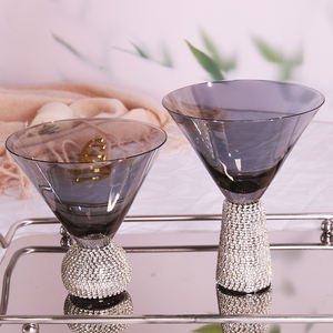 Bordo in <span class=keywords><strong>oro</strong></span> soffiato a mano <span class=keywords><strong>e</strong></span> fondo a sfera di diamanti gioiello elegante senza stemmi Martini Collins <span class=keywords><strong>vetro</strong></span> <span class=keywords><strong>oro</strong></span> cristallo vino <span class=keywords><strong>e</strong></span> per <span class=keywords><strong>bicchieri</strong></span> di Champagne - Product Image 3