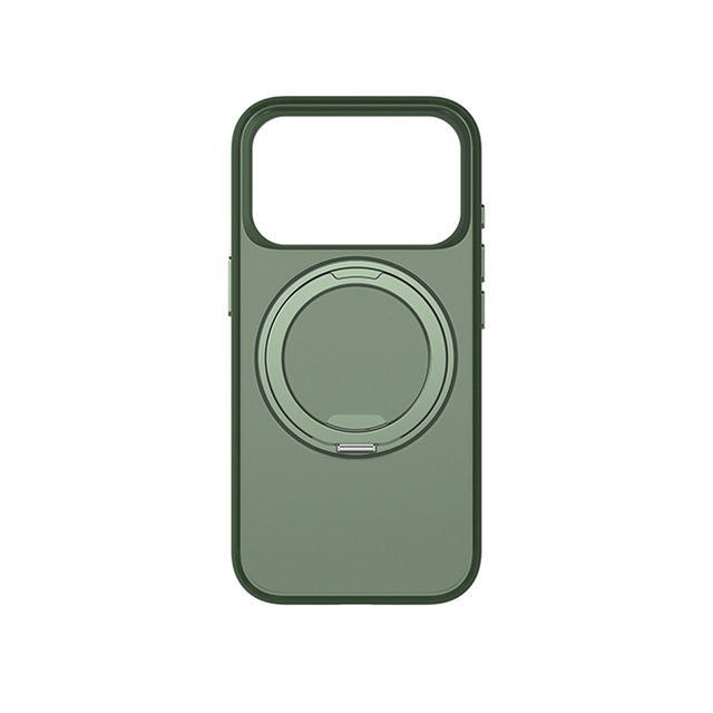 Premium 360 Rotation Kickstand Matte Phone Case Hard Back with AI Botton Cellphone Cover for iPhone 17 Pro Max