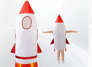 ルオラン ファンシー子供用ロケットマン スポンジコスチューム イエロー ハロウィンパーティー用-TV＆映画風ワンピース (7-10歳11-14歳) - Product Image 3