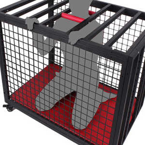 BDSM Slave Room Bondage Tools Metal <span class=keywords><strong>Dog</strong></span> Cage para juegos de rol y restricciones de castidad Productos sexuales para adultos con ruedas y accesorios de encuadernación - Product Image 2