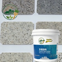 Peinture murale extérieure en émulsion acrylique pure, imperméable, effet pierre naturelle, texture granit, peinture à l'aspect pierre naturelle