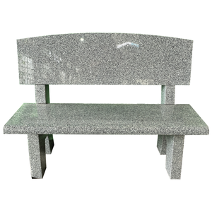 Banc de cimetière de style américain moderne en granit gris, siège commémoratif personnalisé avec garantie - Product Image 2