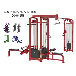 Commerciële Multi-Station Functie Training Smith Machine Fitnessapparatuur Fitness 8 Station Multi Gym Power Rack