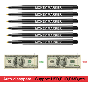 Penne Rilevatori di Banconote, Penna Promozionale per il Rilevamento di Valuta su Banconote con Inchiostro Permanente Nero - Product Image 4