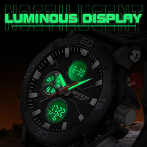 Reloj Digital SANDA 3350 para Hombre, Resistente al Agua, Luminoso, con Alarma, Cuenta Regresiva, Multifunción, Deportivo - Product Image 2