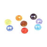 Perles en verre plat dorées de 6 mm en forme de roue pour la fabrication de bracelets faits main DIY