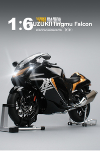 2025 Hot New Style <strong>Diecast</strong> <strong>1</strong>:<strong>6</strong> Hayabusa <strong>Motorcycle</strong> with Key Open Spray Electric Fun Toy High Tech Novelties Metal Toy - Product Image 2