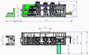 Thermoformmaschine zur Herstellung von Einweg-Kunststoff-Lebensmittelbehältern - Product Image 4