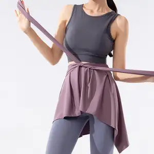 Nieuwe Workout Yoga Heup Cover Up Wikkel Dansrok Activewear Fitness Gym Tenniskleding Sportkleding Vrouw