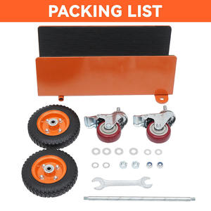 Chariot à panneaux JH-Mech Chariot de porte robuste Capacité de 1200LBS Déplacement de cloison sèche avec roues pneumatiques de 8 "Chariot d'installation de porte en acier - Product Image 2