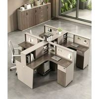 Poste de travail en îlot pour centre d'appels, bureau 6 personnes avec cloison, mobilier BPO, table de bureau Philippines, Escritorio