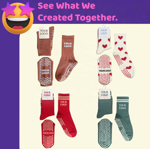 Calcetines Deportivos Personalizados con Impresión Digital para Gimnasio, Yoga y Pilates, con Lazo, Jacquard, Logotipo Bordado, Reducción de Aranceles, Pedido Urgente - Product Image 2