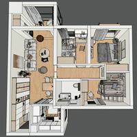 Design d'intérieur Japandi et scandinave pour appartement et villa |   Projets résidentiels de style bois naturel et crème