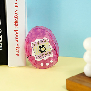 Pince à cheveux rose en acétate en forme de <span class=keywords><strong>Tamagotchi</strong></span> ANKO - Pince à cheveux rétro années 90 en forme d'animal virtuel en acide acétique - Product Image 3