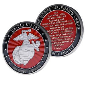 Moneda Conmemorativa de Metal con Emblema de Patrón Rojo, Moneda de Recuerdo con Temática de <span class=keywords><strong>Creed</strong></span>, Moneda Coleccionable de Espíritu de Equipo - Product Image 4