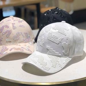 Casquette de baseball unisexe tendance en coton, décontractée et sportive, à 6 panneaux, avec strass, pour la mode en gros - Product Image 2