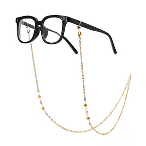 Porte-lunettes de soleil en chaîne métallique antidérapante pour <span class=keywords><strong>homme</strong></span> et femme Ninestar, longueur 76 cm, accessoires pour lunettes à suspendre au cou, simplicité - Product Image 3