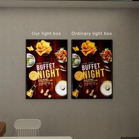 Cadre d'affichage en aluminium A1 A2 A3 A4, boîte à lumière à clipser, éclairage publicitaire, boîtes à lumière LED, tissu rétroéclairé pour boîte à lumière