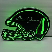 Présentoir à bouteilles en acrylique en forme de casque de football LED pour champagne, glorificateur de bouteilles, support de présentation VIP pour service de bouteilles en club
