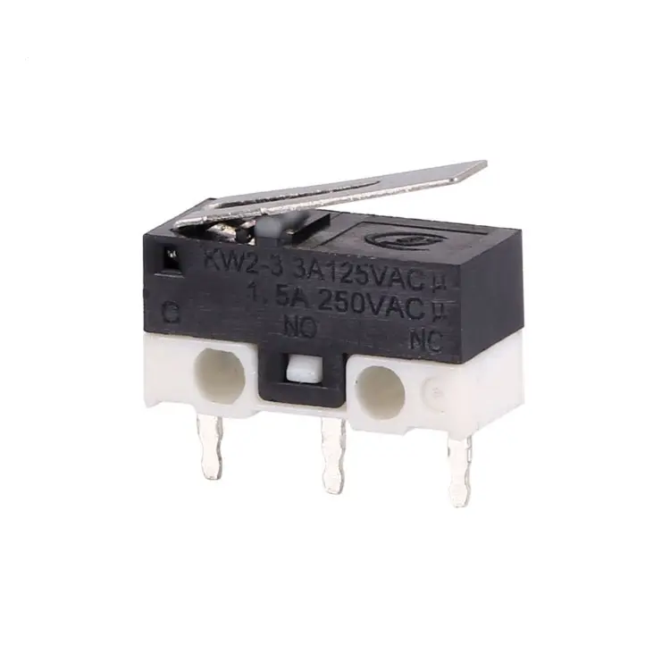 Micro interruttore produttore KW2 3A SPDT 3pin con leve di forma diversa mini micro interruttore per mouse prodotti