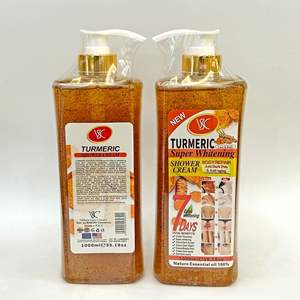 In Offerta Speciale e Disponibile in Magazzino: Bagnoschiuma Esfoliante da 1000ml Illuminante alla Curcuma con Vitamina C, Papaia e Rosa, Gel Doccia Idratante per il Corpo - Product Image 2