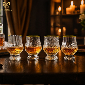 Verre à whisky cristallin à nervures verticales, verre à whisky à l'ancienne, verre à spiritueux 100 ml - Product Image 4