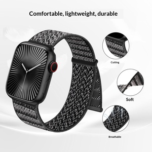 สายนาฬิกาไนลอนแบบยืดหยุ่น Upro Wave Pattern พร้อมตัวล็อคแบบ Hook and Loop สำหรับเปลี่ยนสายนาฬิกา Apple Watch Ultra 1 2 3 รุ่น 7 8 9 - Product Image 3