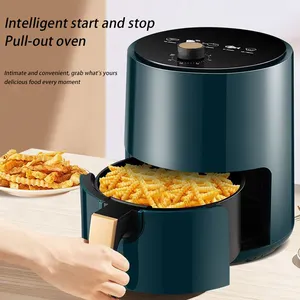 Newest Smart start-stop pull-out oven 4L Air Fryer Without Oil Electric Deep Fryer 1200W Nonstick Basket Kitchen Cooking Fry