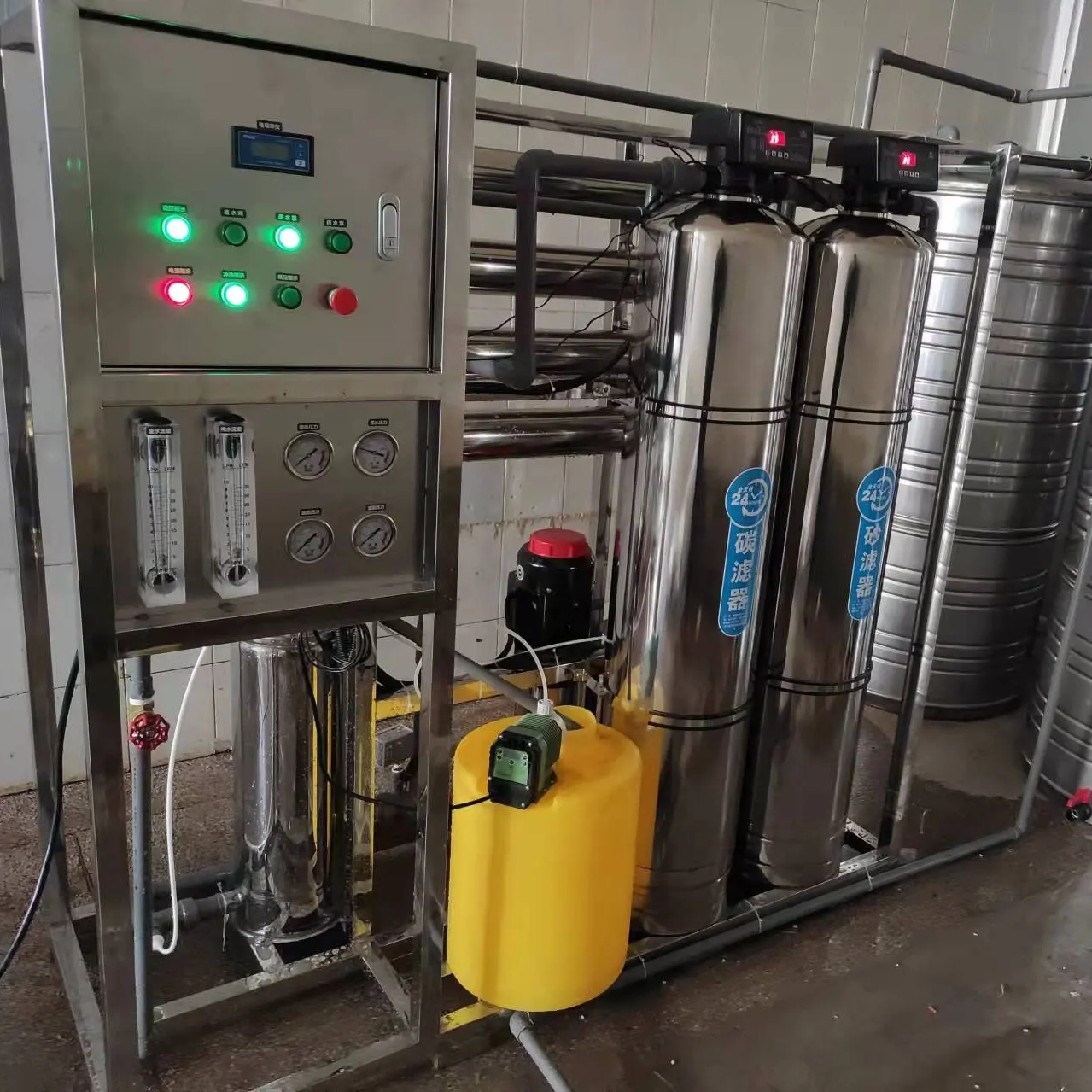 เครื่องกรองน้ำระบบ Reverse Osmosis 500ระบบ Lph Ro สำหรับน้ำดื่ม1000ลิตร500ลิตรต่อชั่วโมง