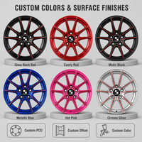 Velg Monoblock Forged Custom 6061-T6 18 19 20 Inch Multi Spoke Machined Silver Red Inner Alloy Rim untuk BMW Audi Mercedes Benz