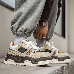 Top Quality New Designer Luxury <strong>Shoes</strong> <strong>Black</strong> White Men Fashion <strong>Leather</strong> Rubber Chunky Casual <strong>Shoes</strong> Designer Trainer <strong>Shoes</strong> Men - Product Image 3