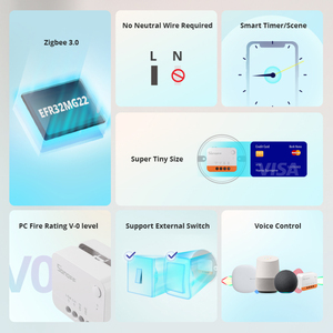 Interrupteur intelligent sans fil <span class=keywords><strong>Sonoff</strong></span> <span class=keywords><strong>ZBMINI</strong></span>-L2 Zigbee MINI 2 voies, sans fil, matériau ABS, contrôle par application, commande vocale Alexa Home - Product Image 4