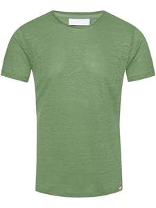 Camiseta de algodón para hombre de alta calidad personalizada de punto informal de Color sólido liso a la moda - Product Image 5