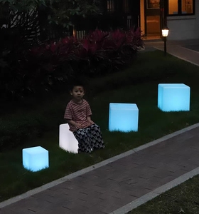 10cmCustom <strong>Magic</strong> Dice LED Night <strong>Light</strong> Modern Square Cube Table Lamp Remote Control Battery Powered Dimmable for <strong>Mood</strong> Lighting - Product Image 4