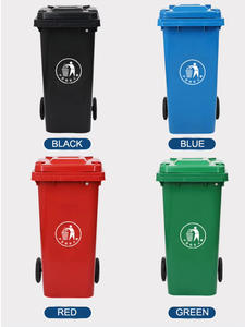 <span class=keywords><strong>Bidone</strong></span> della spazzatura in plastica da esterno da <span class=keywords><strong>120</strong></span> <span class=keywords><strong>litri</strong></span> con pedale, ruote e coperchio. - Product Image 6