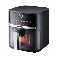 Friteuse à air numérique multifonctionnelle 1350W avec réglage du temps et de la température, tube chauffant en acier inoxydable, cuisson sans huile