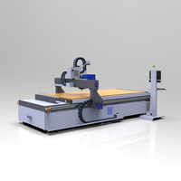 Machine de fraisage CNC YOUHAOCNC 2030 Syntec Pump 4x8 5x10 avec changeur d'outils automatique, broche linéaire, table à vide, 2000x3000mm, pour le bois