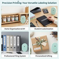 Imprimante d'étiquettes thermiques portable de 0,5 pouce pour papier de 15 mm, idéale pour la maison, les bocaux, les boîtes de rangement, l'organisation et la création d'autocollants