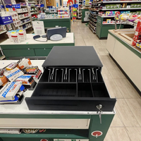 Tiroir-caisse pour supermarché et restaurant, 4 compartiments billets, 3 compartiments pièces, capacité de la trémie personnalisable, garantie 1 an, fabriqué en Chine, Non