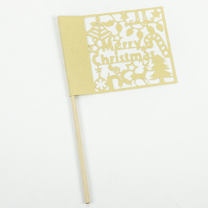 ธงตกแต่งวันเกิด TYLOO ธงกระดาษ ธงคริสต์มาส สุขสันต์วันคริสต์มาส เบอร์เกอร์ พิซซ่า ธงไม้จิ้มฟันขนาดเล็กแบบสร้างสรรค์ - Product Image 4