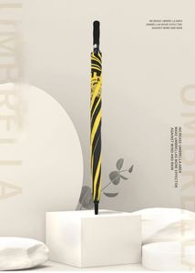 Paraguas de Golf Personalizados Negros y Amarillos de 30 Pulgadas para Eventos Deportivos, También Disponibles en 23 y 27 Pulgadas - Product Image 3
