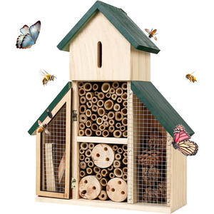 แมลงไม้ Hive Insect Lodge เป็นที่อยู่อาศัยไม้ไผ่แขวนกลางแจ้งสําหรับผึ้<span class=keywords><strong>ง</strong></span> ผีเสื้อ และแมล<span class=keywords><strong>ง</strong></span>แมลงสาบ - Product Image 3