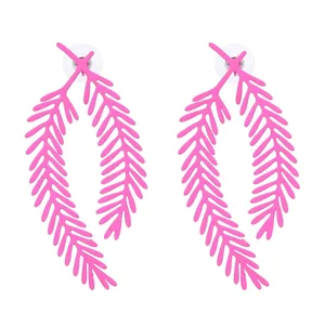 Alloy Leaves Women Drop Earrings Statement Baroque symbol of peace Earrings