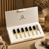 Botol Parfum Sampel Minyak Wangi Kaca Mewah Bulat Kosong Isi Ulang Ukuran Kecil 1,5ml 2ml 2,5ml Custom dengan Kotak Custom