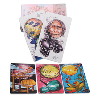 Cartes de tarot mystiques en cristal coloré imprimées en usine, personnalisez votre propre logo, cartes en papier de taille personnalisée, respectueuses de l'environnement