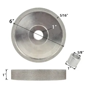 SCOTTCHEN Sharpening Torme Tru-Grind 6" Cbn Grinding Wheel Electroplate Cbn Grind Sharpening High Speed Steel HSS Grinding Wheel